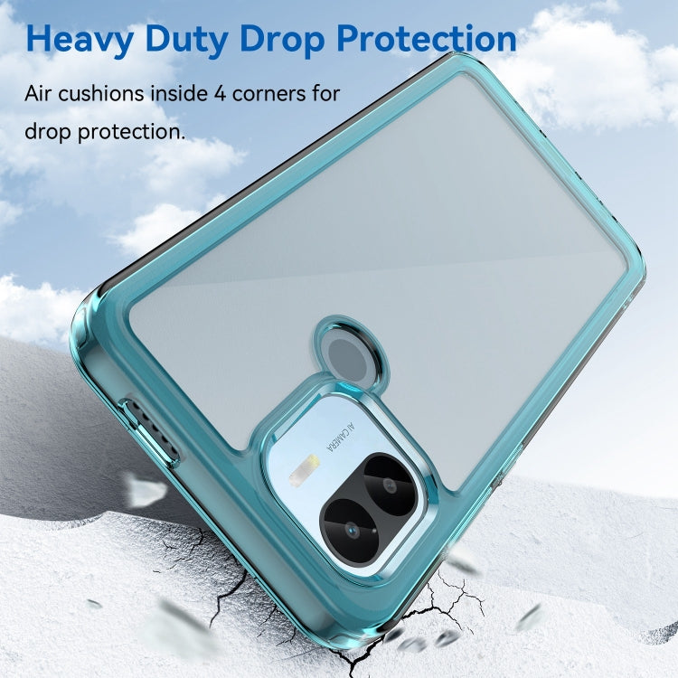 For Xiaomi Poco C50 Colorful Series Acrylic Hybrid TPU Phone Case(Transparent Blue) - Xiaomi Cases by buy2fix | Online Shopping UK | buy2fix