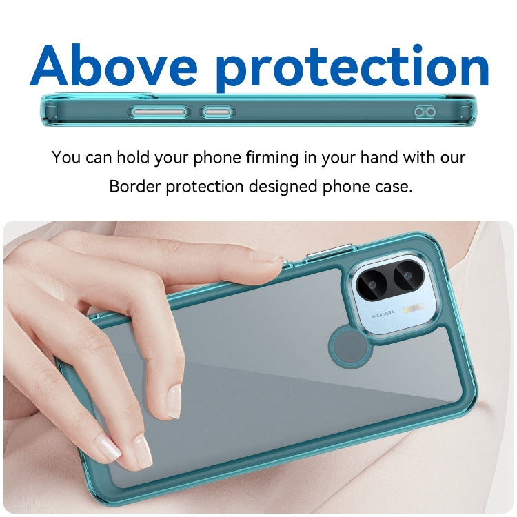 For Xiaomi Poco C50 Colorful Series Acrylic Hybrid TPU Phone Case(Transparent Blue) - Xiaomi Cases by buy2fix | Online Shopping UK | buy2fix