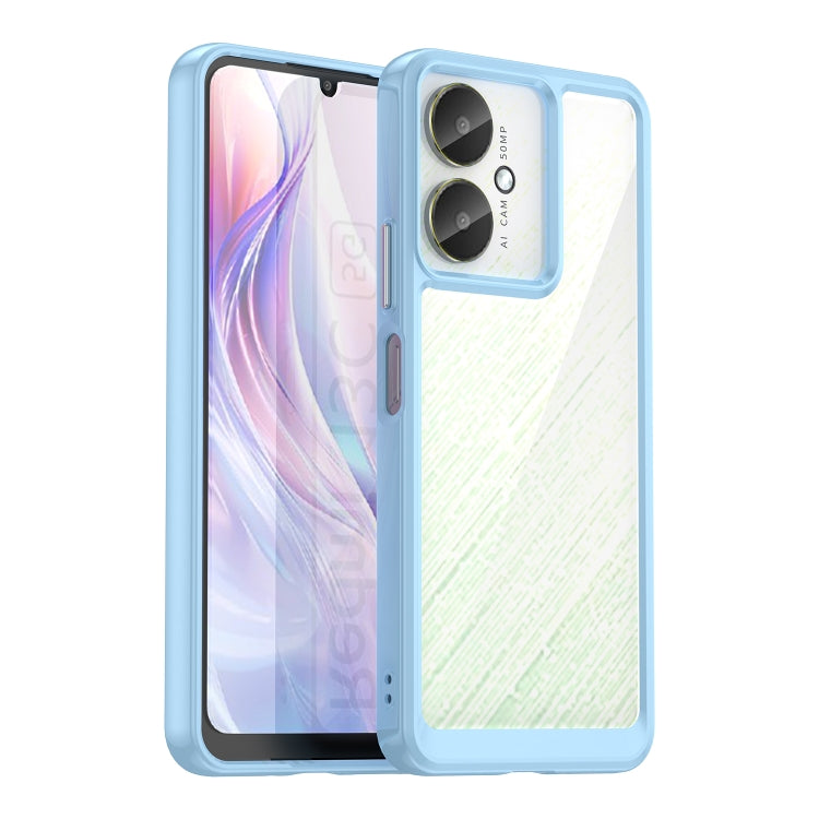 For Xiaomi Redmi 13R 5G Colorful Series Acrylic Hybrid TPU Phone Case(Blue) - 13R Cases by buy2fix | Online Shopping UK | buy2fix