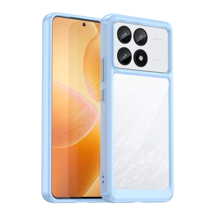 For Xiaomi Redmi K70 Colorful Series Acrylic Hybrid TPU Phone Case(Blue) - K70 Cases by buy2fix | Online Shopping UK | buy2fix