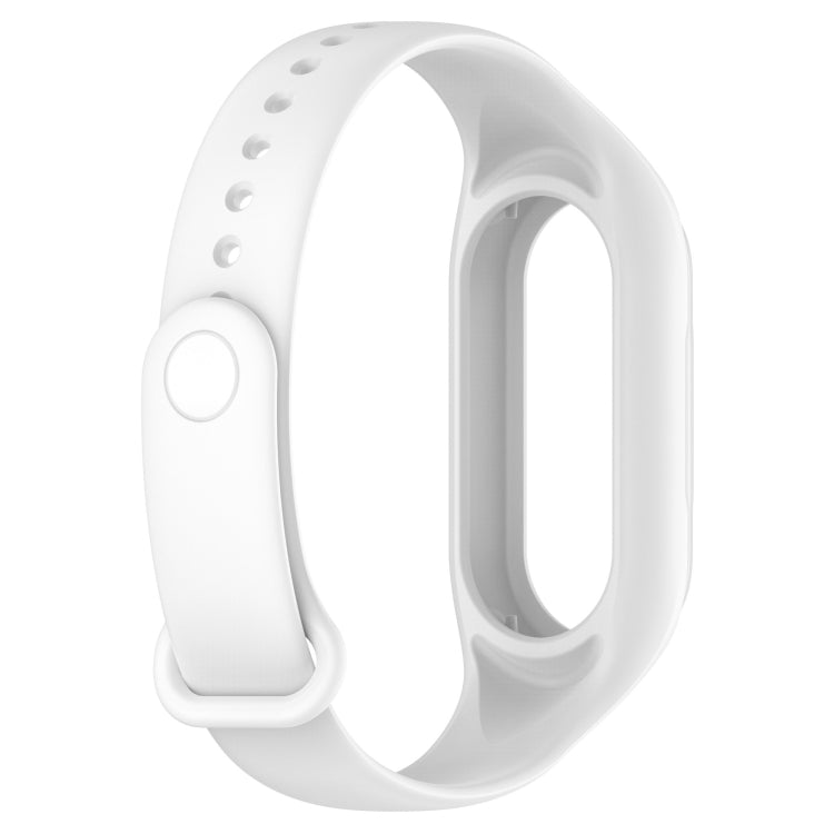 For Xiaomi Mi Band 8 Integrated Silicone Replacement Watch Band(White) - Watch Bands by buy2fix | Online Shopping UK | buy2fix