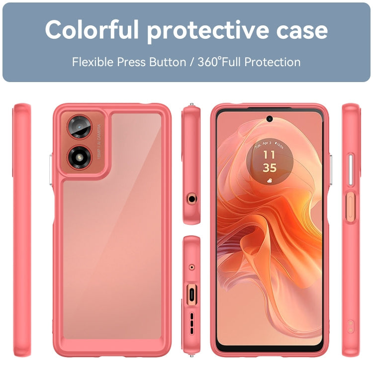 For Motorola Moto G24 Colorful Series Acrylic Hybrid TPU Phone Case(Red) - Motorola Cases by buy2fix | Online Shopping UK | buy2fix