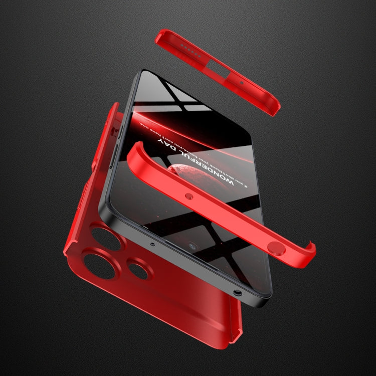 For Xiaomi Redmi 12 5G GKK Three Stage Splicing Full Coverage PC Phone Case with Stand(Red) - Xiaomi Cases by GKK | Online Shopping UK | buy2fix