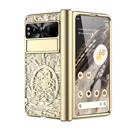 For Google Pixel Fold Mechanical Legend Integrated Electroplating All-inclusive Phone Case(Gold) - Google Cases by buy2fix | Online Shopping UK | buy2fix