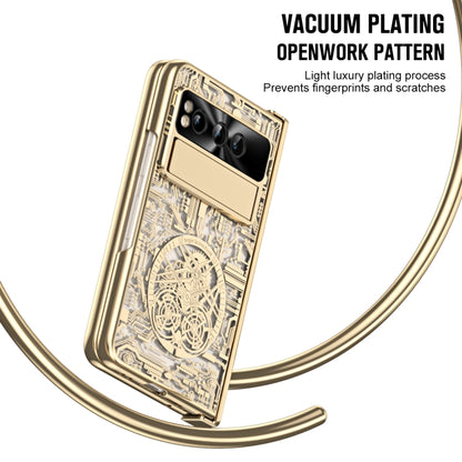 For Google Pixel Fold Mechanical Legend Integrated Electroplating All-inclusive Phone Case(Gold) - Google Cases by buy2fix | Online Shopping UK | buy2fix