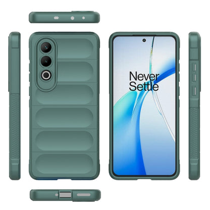 For OnePlus Nord CE4 5G Global Magic Shield TPU + Flannel Phone Case(Dark Green) - OnePlus Cases by buy2fix | Online Shopping UK | buy2fix