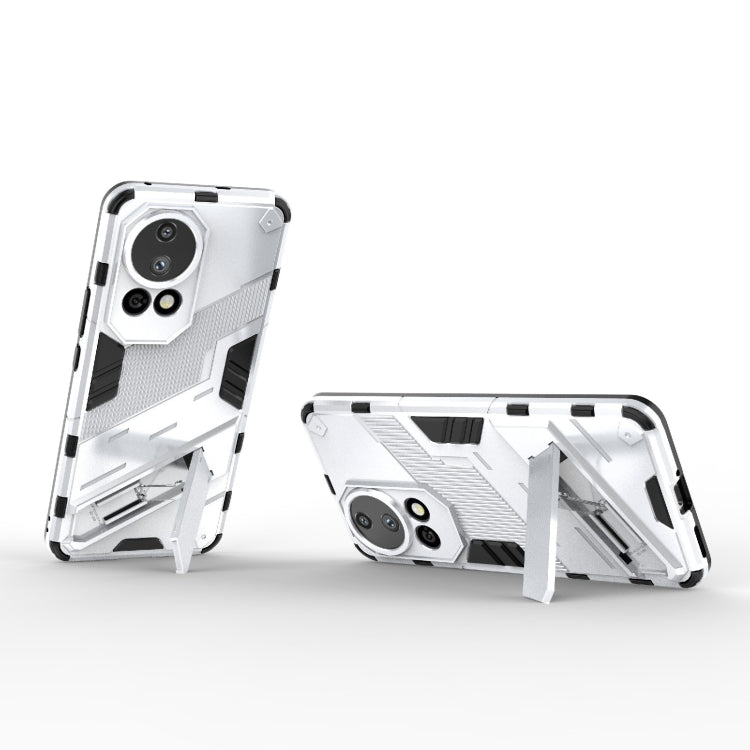 For Huawei nova 12 Pro Punk Armor 2 in 1 PC + TPU Phone Case with Holder(White) - Huawei Cases by buy2fix | Online Shopping UK | buy2fix