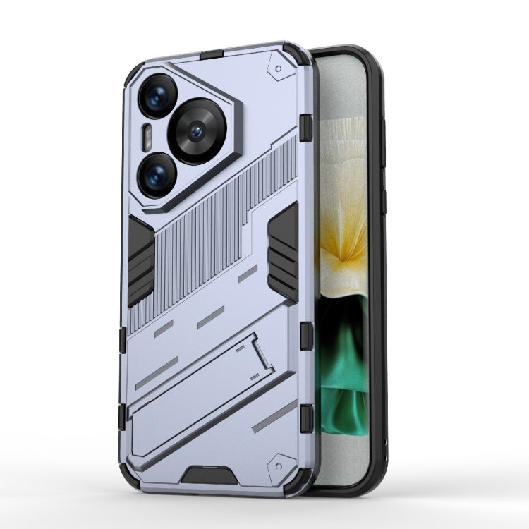 For Huawei Pura 70 Punk Armor 2 in 1 PC + TPU Phone Case with Holder(Grey) - Huawei Cases by buy2fix | Online Shopping UK | buy2fix