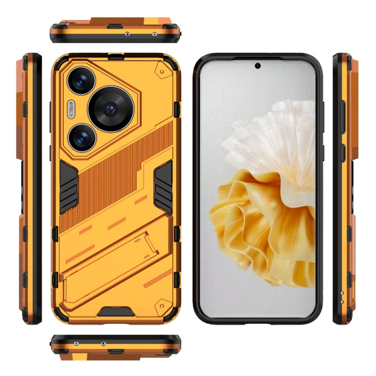 For Huawei Pura 70 Pro / 70 Pro+ Punk Armor 2 in 1 PC + TPU Phone Case with Holder(Orange) - Huawei Cases by buy2fix | Online Shopping UK | buy2fix