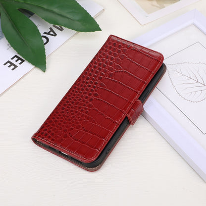 For iPhone 16 Plus Crocodile Top Layer Cowhide Leather Phone Case(Red) - iPhone 16 Plus Cases by buy2fix | Online Shopping UK | buy2fix