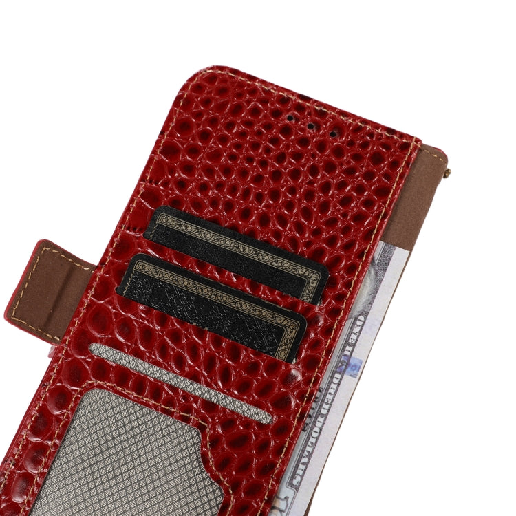 For iPhone 16 Plus Crocodile Top Layer Cowhide Leather Phone Case(Red) - iPhone 16 Plus Cases by buy2fix | Online Shopping UK | buy2fix