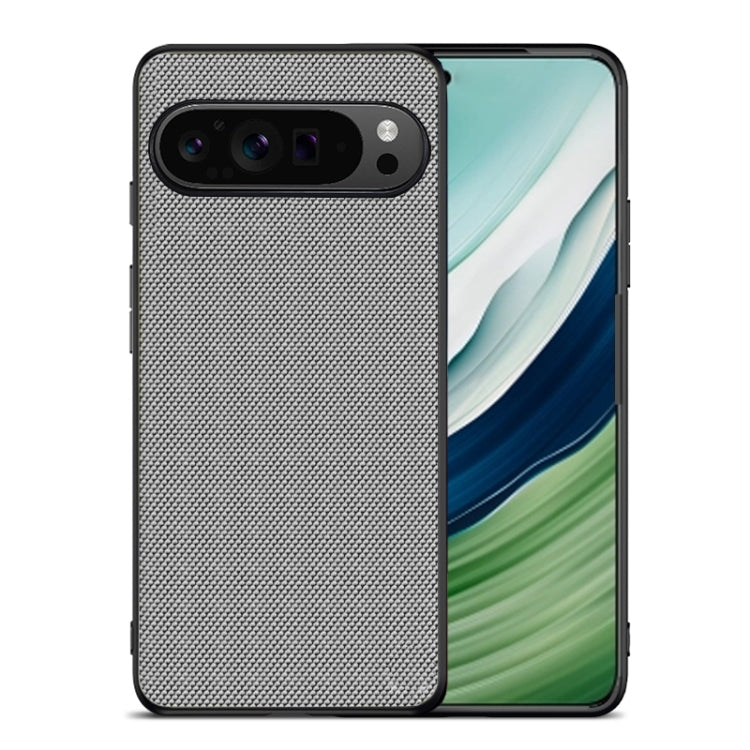 For Google Pixel 9 Nylon Cloth Texture Shockproof PC+TPU Phone Case(Grey) - Google Cases by buy2fix | Online Shopping UK | buy2fix