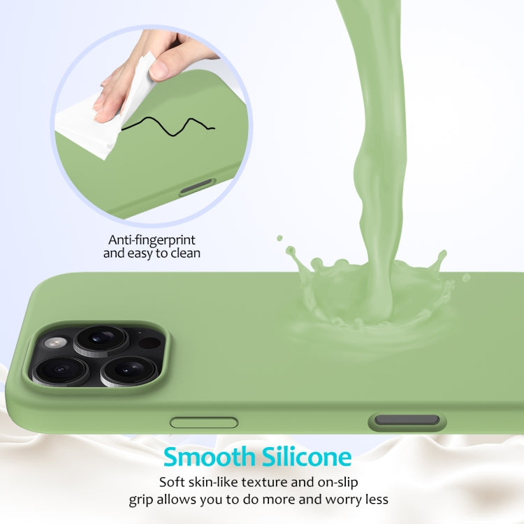 For iPhone 16 Pro Max Solid Color Silicone Phone Case(Mint Green) - More iPhone Cases by buy2fix | Online Shopping UK | buy2fix