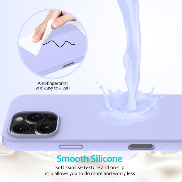 For iPhone 16 Pro Solid Color Silicone Phone Case(Purple) - More iPhone Cases by buy2fix | Online Shopping UK | buy2fix