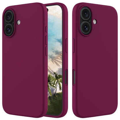 For iPhone 16 Solid Color Silicone Phone Case(Violet) - More iPhone Cases by buy2fix | Online Shopping UK | buy2fix