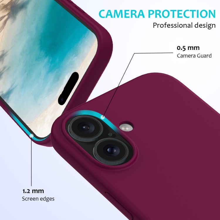 For iPhone 16 Solid Color Silicone Phone Case(Violet) - More iPhone Cases by buy2fix | Online Shopping UK | buy2fix