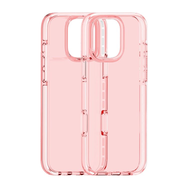 For iPhone 16 Pro Two-color Shockproof High Transparency TPU Phone Case(Pink) - iPhone 16 Pro Cases by buy2fix | Online Shopping UK | buy2fix