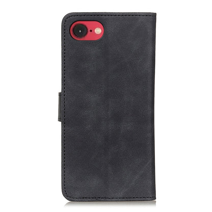 For iPhone SE 2024 KHAZNEH Retro Texture Leather Phone Case(Black) - More iPhone Cases by buy2fix | Online Shopping UK | buy2fix