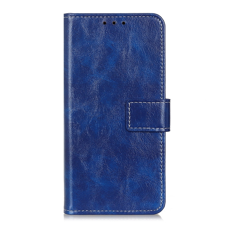 For iPhone SE 2024 Retro Crazy Horse Texture Horizontal Flip Leather Phone Case(Blue) - More iPhone Cases by buy2fix | Online Shopping UK | buy2fix