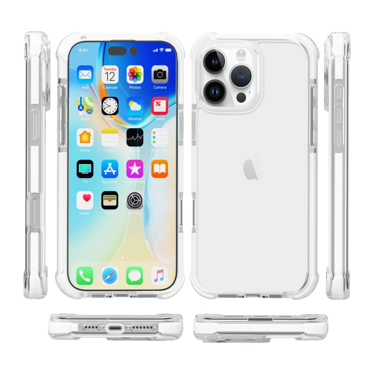 For iPhone 16 Pro Max Four-corner Shockproof TPU + Acrylic Phone Case(Transparent) - iPhone 16 Pro Max Cases by buy2fix | Online Shopping UK | buy2fix