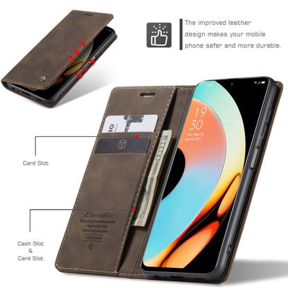 For Realme 10 Pro 5G CaseMe 013 Multifunctional Horizontal Flip Leather Phone Case(Coffee) - Realme Cases by CaseMe | Online Shopping UK | buy2fix