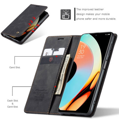 For Realme 10 Pro 5G CaseMe 013 Multifunctional Horizontal Flip Leather Phone Case(Black) - Realme Cases by CaseMe | Online Shopping UK | buy2fix