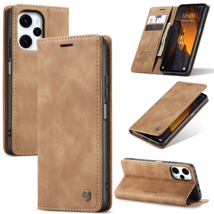 For Xiaomi Poco F5 5G/Redmi Note 12 Turbo 5G CaseMe 013 Multifunctional Horizontal Flip Leather Phone Case(Brown) - Xiaomi Cases by CaseMe | Online Shopping UK | buy2fix