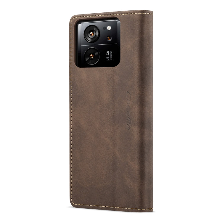 For Xiaomi 13T/13T Pro CaseMe 013 Multifunctional Horizontal Flip Leather Phone Case(Coffee) - Xiaomi Cases by CaseMe | Online Shopping UK | buy2fix