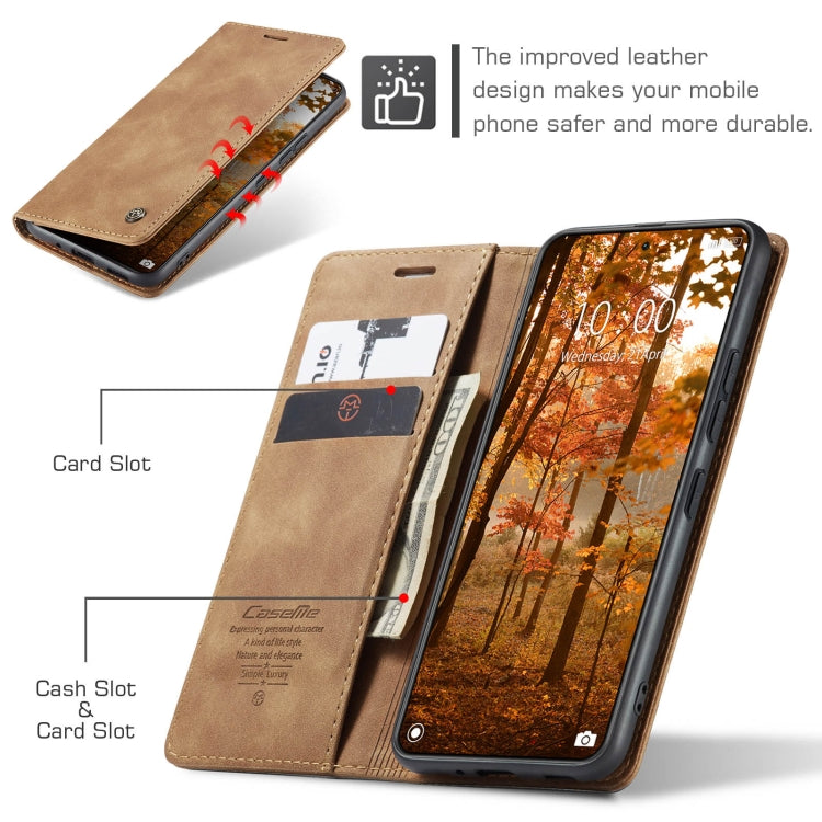 For Xiaomi 14 Pro CaseMe 013 Multifunctional Horizontal Flip Leather Phone Case(Brown) - 14 Pro Cases by CaseMe | Online Shopping UK | buy2fix