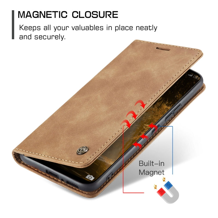 For Xiaomi Redmi Note 13 4G CaseMe 013 Multifunctional Horizontal Flip Leather Phone Case(Brown) - Xiaomi Cases by CaseMe | Online Shopping UK | buy2fix