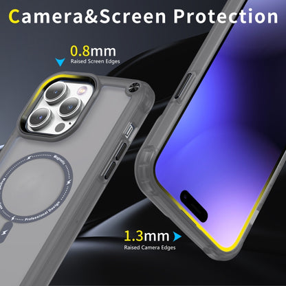 For iPhone 11 Skin Feel TPU + PC MagSafe Magnetic Phone Case(Transparent Black) - iPhone 11 Cases by buy2fix | Online Shopping UK | buy2fix