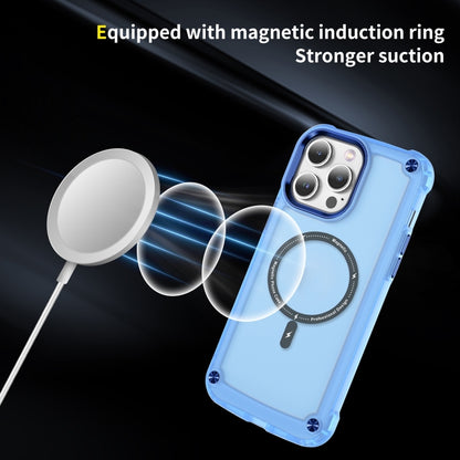 For iPhone 16 Pro Skin Feel TPU + PC MagSafe Magnetic Phone Case(Transparent Blue) - iPhone 16 Pro Cases by buy2fix | Online Shopping UK | buy2fix