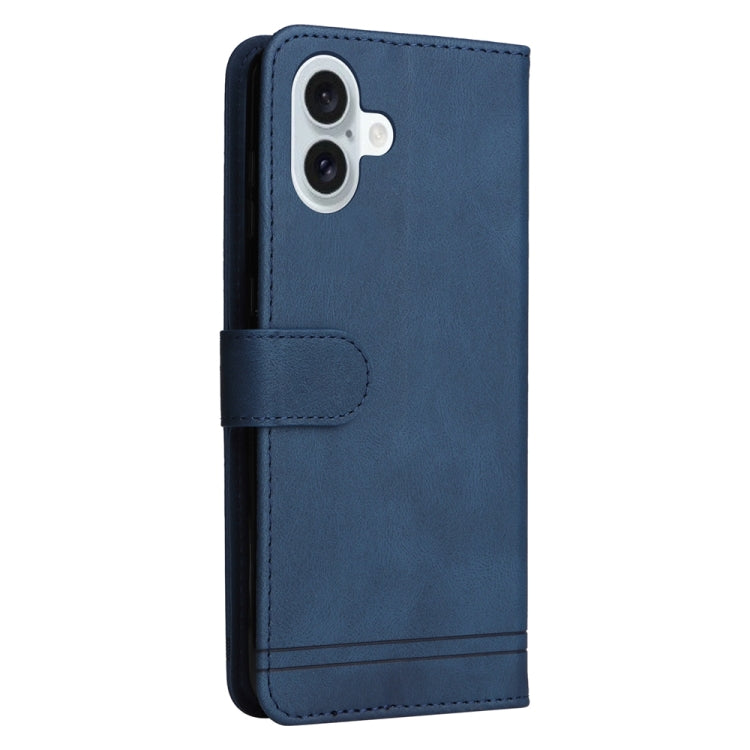 For iPhone 16 Plus Skin Feel Life Tree Leather Phone Case(Blue) - iPhone 16 Plus Cases by buy2fix | Online Shopping UK | buy2fix