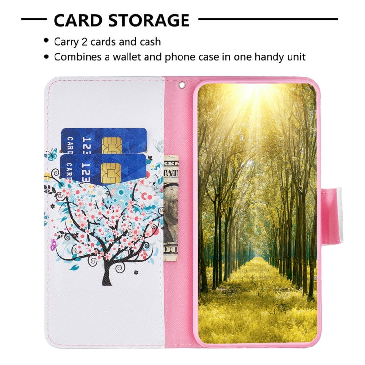 For iPhone 16 Pro Max Colored Drawing Pattern Leather Phone Case(Tree) - iPhone 16 Pro Max Cases by buy2fix | Online Shopping UK | buy2fix