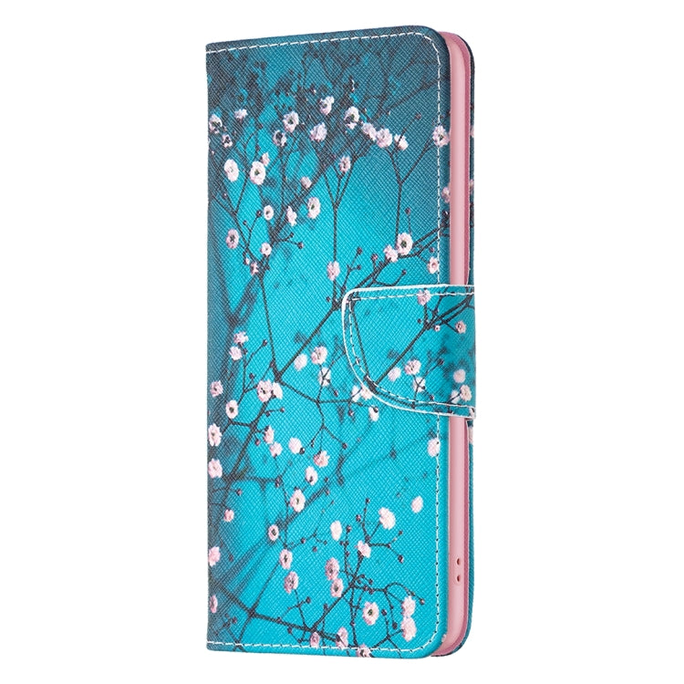 For iPhone 16 Plus Colored Drawing Pattern Leather Phone Case(Plum Blossom) - iPhone 16 Plus Cases by buy2fix | Online Shopping UK | buy2fix