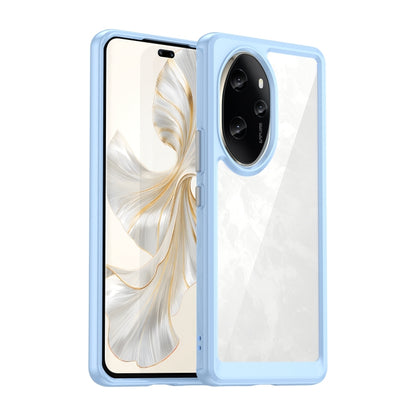 For Honor 100 Pro Colorful Series Acrylic Hybrid TPU Phone Case(Blue) - Honor Cases by buy2fix | Online Shopping UK | buy2fix