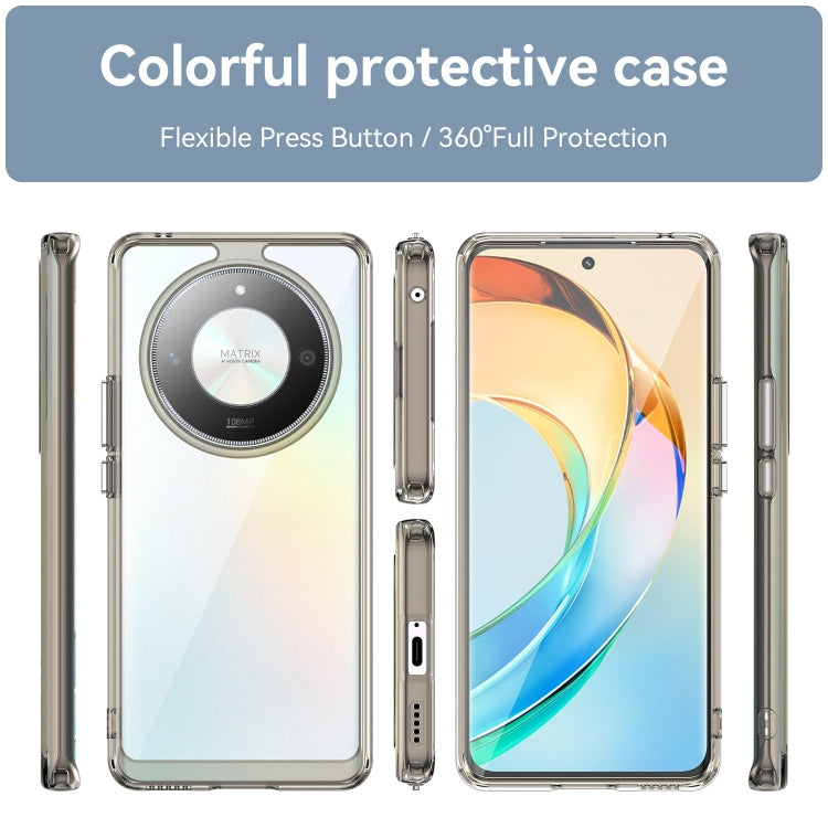 For Honor X9b Colorful Series Acrylic Hybrid TPU Phone Case(Transparent Grey) - Honor Cases by buy2fix | Online Shopping UK | buy2fix