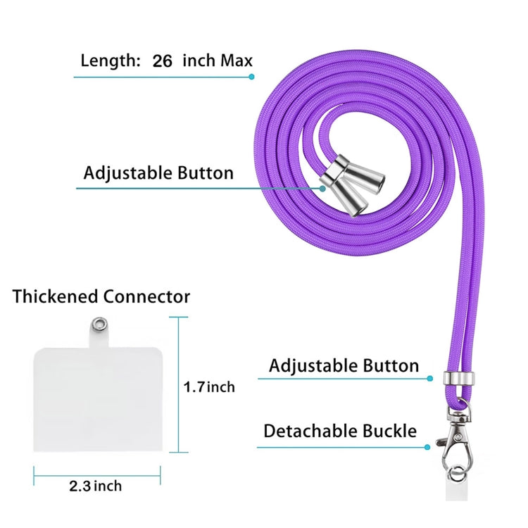 For Google Pixel 9 / 9 Pro Electroplating Marble Dual-side IMD Phone Case with Lanyard(Purple 001) - Google Cases by buy2fix | Online Shopping UK | buy2fix