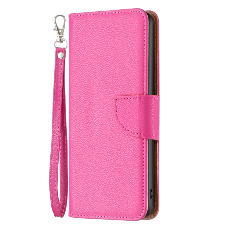 For iPhone 16 Pro Litchi Texture Pure Color Flip Leather Phone Case(Rose Red) - iPhone 16 Pro Cases by buy2fix | Online Shopping UK | buy2fix