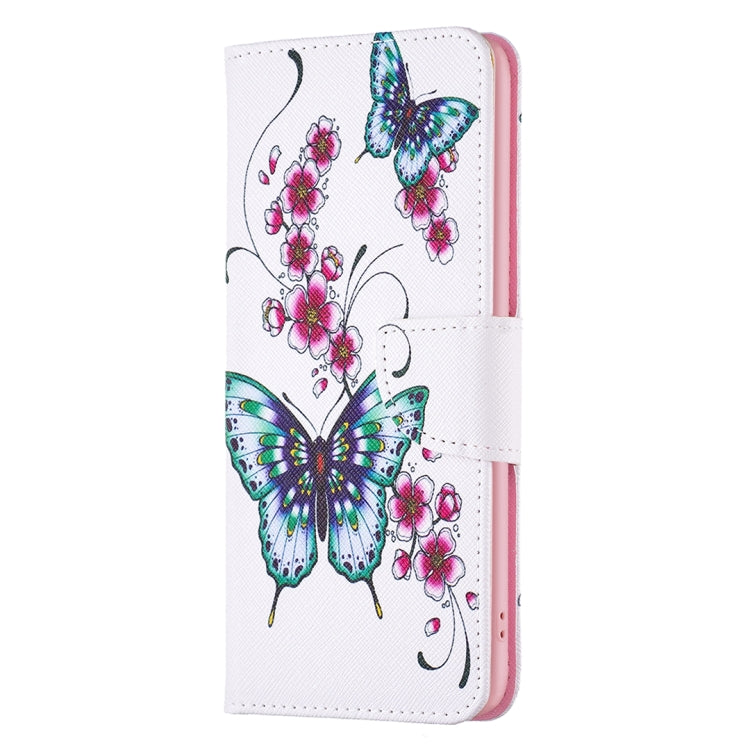 For iPhone 16 Colored Drawing Pattern Flip Leather Phone Case(Flowers Butterfly) - iPhone 16 Cases by buy2fix | Online Shopping UK | buy2fix