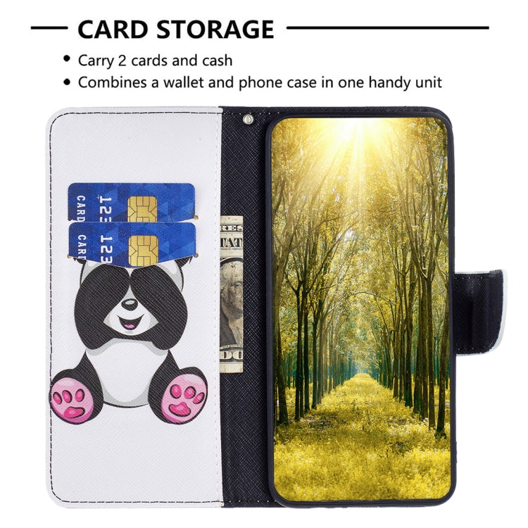 For iPhone 16 Plus Colored Drawing Pattern Flip Leather Phone Case(Panda) - iPhone 16 Plus Cases by buy2fix | Online Shopping UK | buy2fix