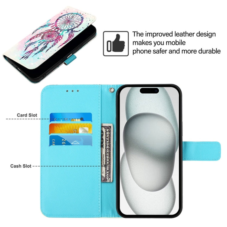 For iPhone 16 Pro 3D Painting Horizontal Flip Leather Phone Case(Color Drop Wind Chimes) - iPhone 16 Pro Cases by buy2fix | Online Shopping UK | buy2fix