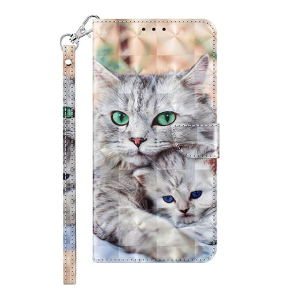 For Google Pixel 9 3D Painted Pattern Leather Phone Case(Two Loving Cats) - Google Cases by buy2fix | Online Shopping UK | buy2fix