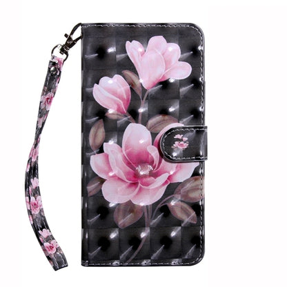 For Google Pixel 9 3D Painted Pattern Leather Phone Case(Pink Flower) - Google Cases by buy2fix | Online Shopping UK | buy2fix