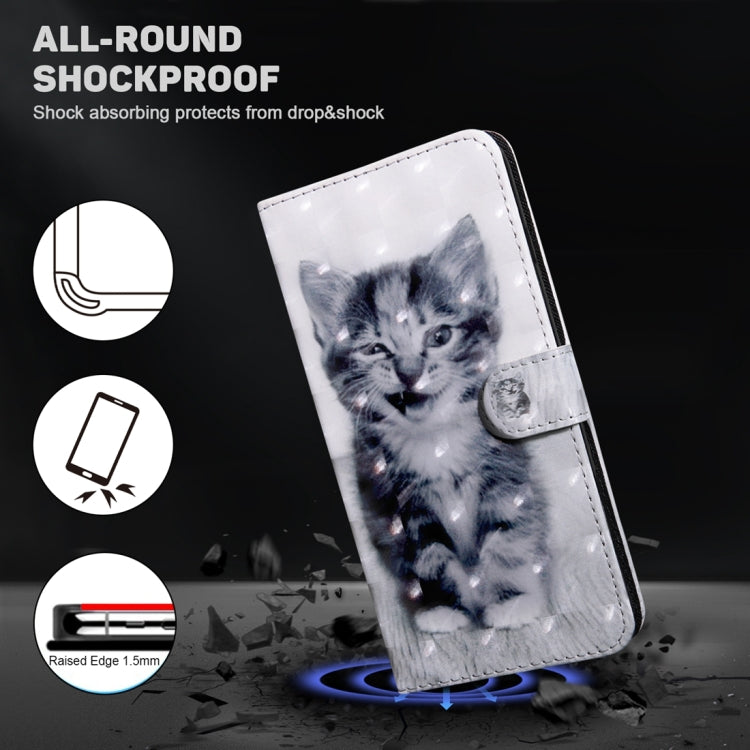 For Google Pixel 9 3D Painted Pattern Leather Phone Case(Smile Cat) - Google Cases by buy2fix | Online Shopping UK | buy2fix