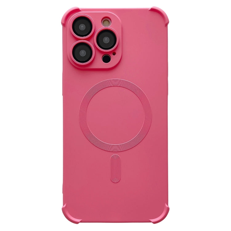 For iPhone 16 Pro Four Corner Shockproof Skin Feel MagSafe Magnetic Phone Case(Pink) - iPhone 16 Pro Cases by buy2fix | Online Shopping UK | buy2fix