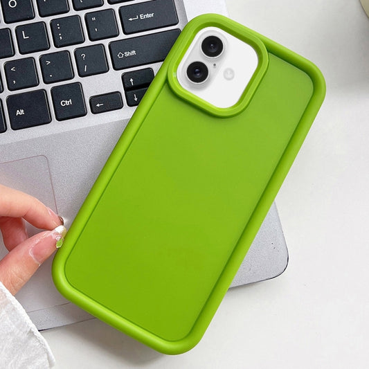 For iPhone 16 Plus Shockproof Frame Frosted TPU Phone Case(Green) - iPhone 16 Plus Cases by buy2fix | Online Shopping UK | buy2fix