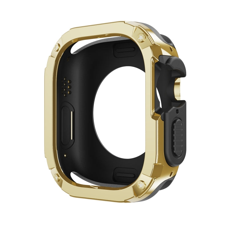 For Apple Watch Ultra 49mm 2-in-1 PC Hybrid TPU Armor Watch Case(Gold) - Watch Cases by buy2fix | Online Shopping UK | buy2fix