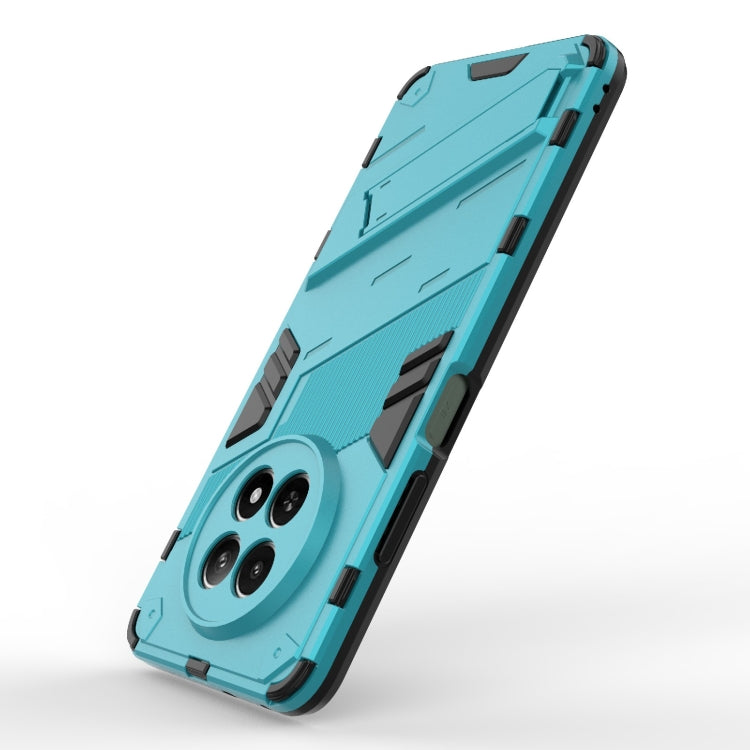 For Realme 12 5G Global Punk Armor 2 in 1 PC + TPU Phone Case with Holder(Blue) - Realme Cases by buy2fix | Online Shopping UK | buy2fix