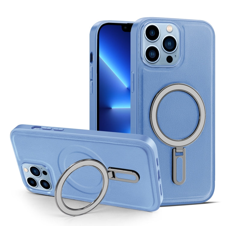 For iPhone 13 Pro MagSafe Magnetic Holder Phone Case(Sierra Blue) - iPhone 13 Pro Cases by buy2fix | Online Shopping UK | buy2fix